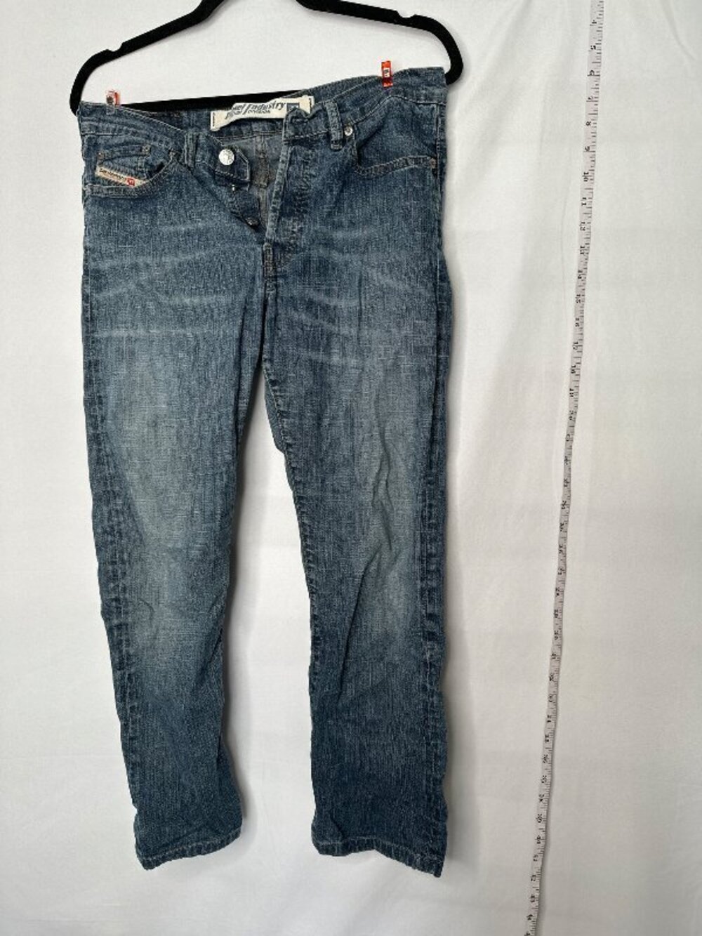 Diesel Denim Division Straight Leg Jeans Size 29 Women Blue Y2K Grunge Classic